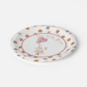 Meisje eerste verjaardag Een Gekke Goose Paper Bor Papieren Bordje (Gekanteld)