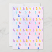 Meisje Eerste Verjaardag Eenhoorn Regenboog Waterv Kaart (Achterkant)