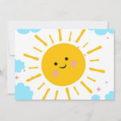 Meisje Eerste Verjaardag Foto Little Sunshine Afbe Kaart (Achterkant)