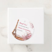 Meisje Eiffeltoren Parijs 1e verjaardag Bedankjes Labels (In situ)