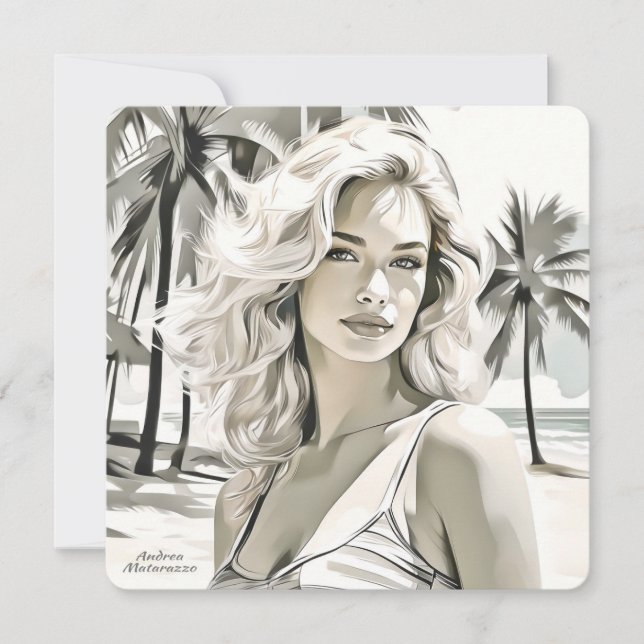 Meisje Elegant in zwart en wit (Voorkant)