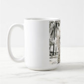 Meisje Elegant in zwart en wit Koffiemok (Links)