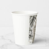 Meisje Elegant in zwart en wit Papieren Bekers (Rechts)