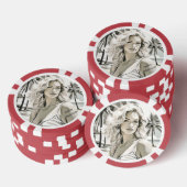 Meisje Elegant in zwart en wit Poker Chips (Opstapeling)