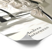 Meisje Elegant in zwart en wit Poster (Hoek)