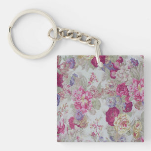 meisje Elegant Roze Roses Sleutelhanger