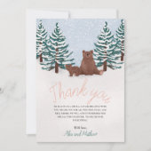 Meisje Elegant Winter Baby Beer Bedankt (Voorkant)