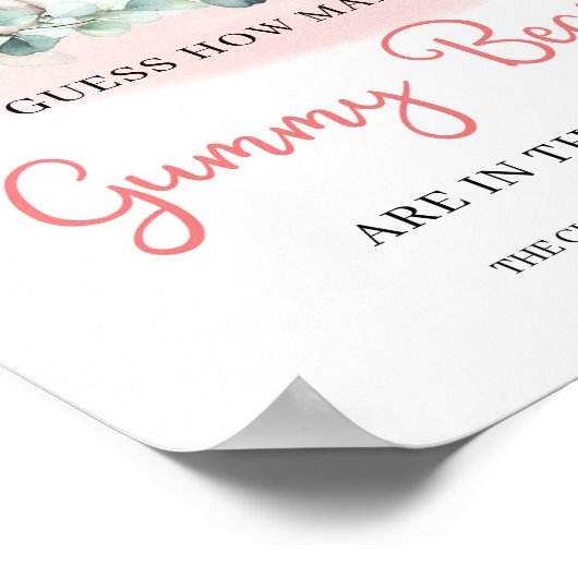 Meisje Elephant eucalyptus raad hoeveel Beer Poster (Hoek)