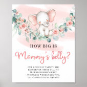Meisje Elephant Hoe groot is mama's Belly game Poster (Voorkant)