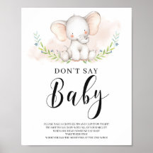 Meisje Elephant zeg niet dat het Baby shower van h
