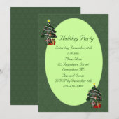 Meisje Elf Boom Kerstvakantie Kaart (Voorkant / Achterkant)