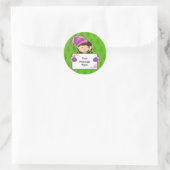 Meisje Elf Kerst Gift Label Sticker (Tas)
