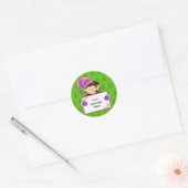 Meisje Elf Kerst Gift Label Sticker (Envelop)