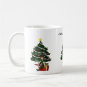 Meisje Elf kerstboom - Persoonlijke feestdag Koffiemok (Links)