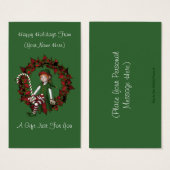 Meisje Elf krans Kerstmis vakantie cadeau Kaart La (Voorkant /achterkant)