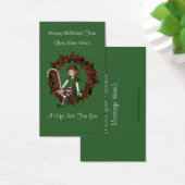 Meisje Elf krans Kerstmis vakantie cadeau Kaart La (Bureau)
