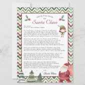 Meisje Elf | Pensioenbrief Kerstmis Santas Desk Kaart (Voorkant)