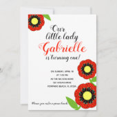 meisje ELKE LEEFTIJD lieveheersbeestje VERJAARDAGS Kaart (Voorkant)