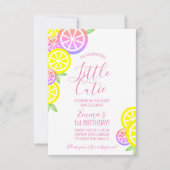 meisje ELKE LEEFTIJD limonade VERJAARDAGSFEESTJE r Kaart (Voorkant)