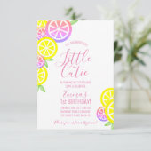 meisje ELKE LEEFTIJD limonade VERJAARDAGSFEESTJE r Kaart (Staand voorkant)