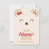 meisje ELKE LEEFTIJD teddy BEAR PICNIC verjaardags Kaart (Voorkant)