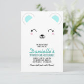 meisje ELKE LEEFTIJD winter POLAR BEER verjaardags Kaart (Staand voorkant)