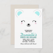 meisje ELKE LEEFTIJD winter POLAR BEER verjaardags Kaart (Voorkant / Achterkant)