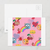 meisje emoji briefkaart (Voorkant / Achterkant)