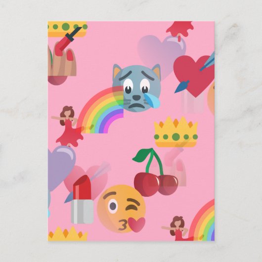 meisje emoji briefkaart (Voorkant)