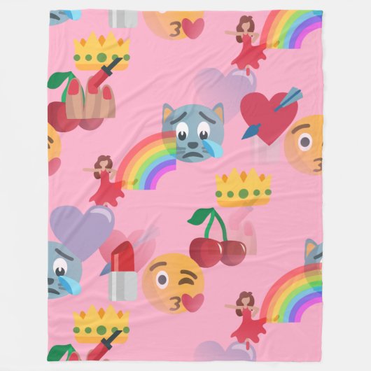 meisje emoji deken (Voorkant)