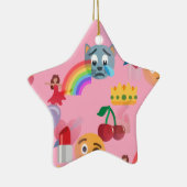 meisje emoji keramisch ornament (Rechts)