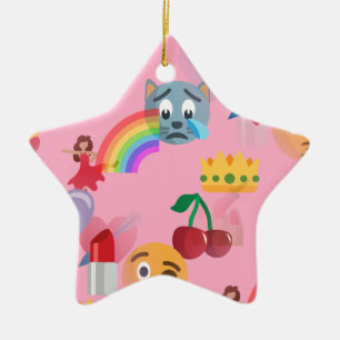 meisje emoji keramisch ornament