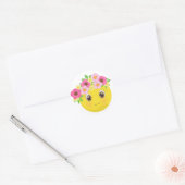  meisje Emoji met bloemen stickers (Envelop)