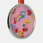meisje emoji metalen ornament (Rechts)