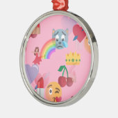 meisje emoji metalen ornament (Links)