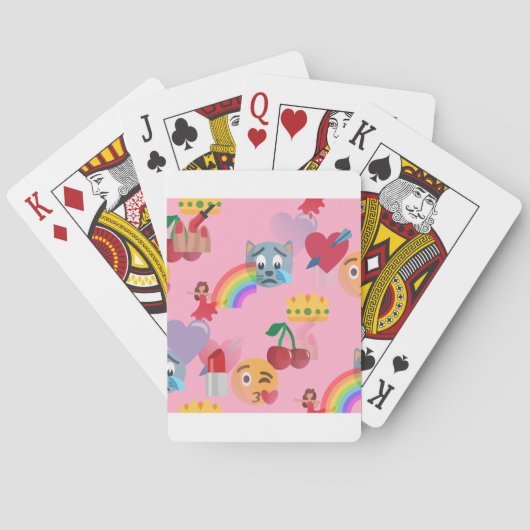 meisje emoji pokerkaarten (Achterkant)