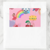 meisje emoji rechthoekige sticker (Tas)