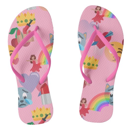 meisje emoji teenslippers sandalen (Voetbed)