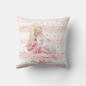 Meisje en Baby eenhoorn Kussen (Achterkant)