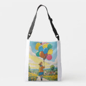 Meisje en Ballon Gedrukte Canvas tas (Achterkant)
