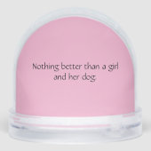 Meisje en Basset Hound Puppy Sneeuwbol (Achterkant)