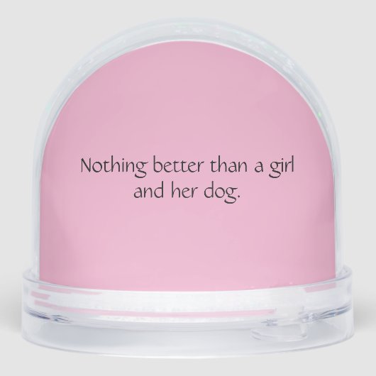 Meisje en Basset Hound Puppy Sneeuwbol (Achterkant)