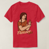 Meisje en Bloem T-shirt (Design voorkant)