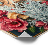 Meisje en bloemen kunst poster (Hoek)