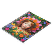 Meisje en bloemen Notitieboek (Linkerzijde)