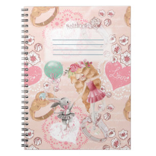 Meisje en bunny notitieboek