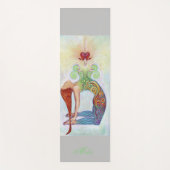 Meisje en chakra meditatie yogamat (Voorkant)