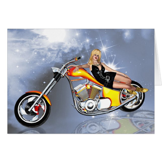 Meisje en chopper (Voorkant Horizontaal)