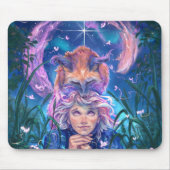 Meisje en de tovenaar beginnen fantasie muismat (Voorkant)