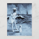 Meisje en Dog  1913 Briefkaart (Voorkant)